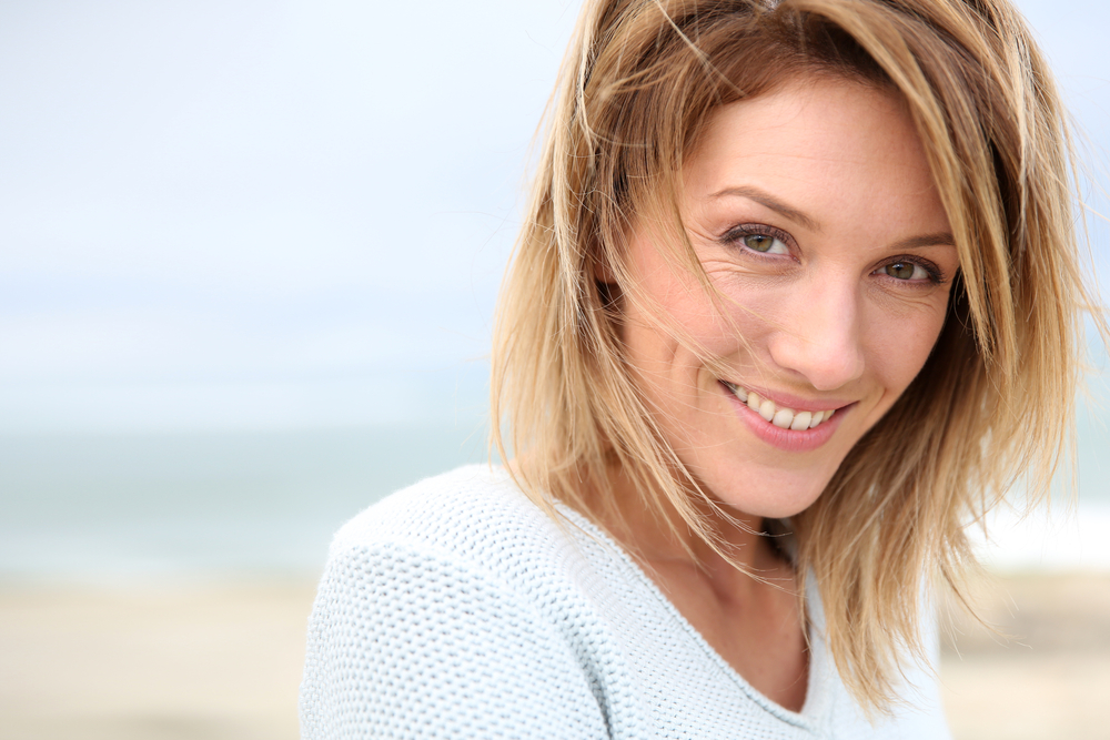 Portrait,Of,Beautiful,40-year-old,Blond,Woman
